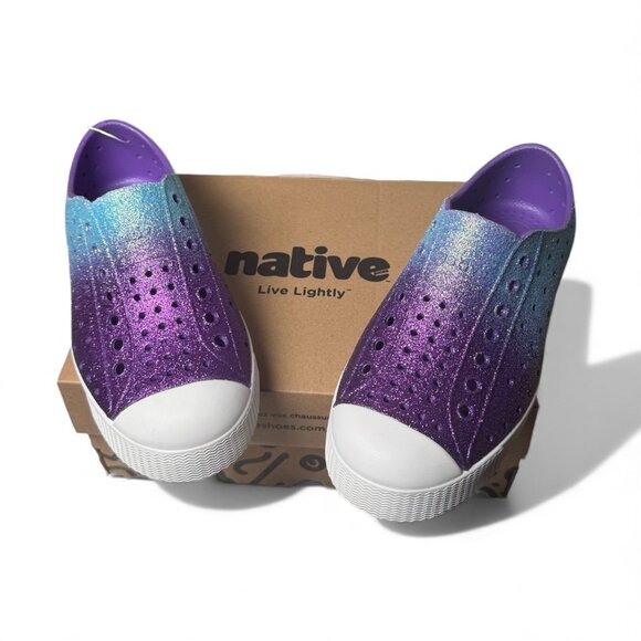 Native Jefferson Bling Kids Sneakers Shoes Size 13 Starfish Bling EVA Slip On - Picture 4 of 8